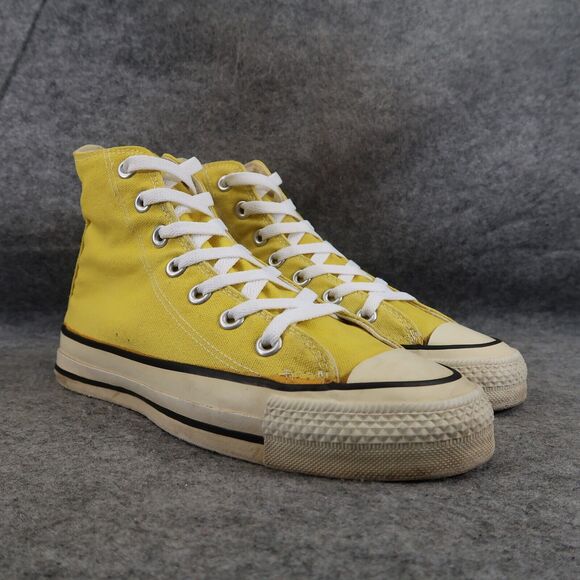 Converse USA Shoes Mens 5.5 Sneakers Chuck Taylor All Star Yellow Hi Top 80s 90s